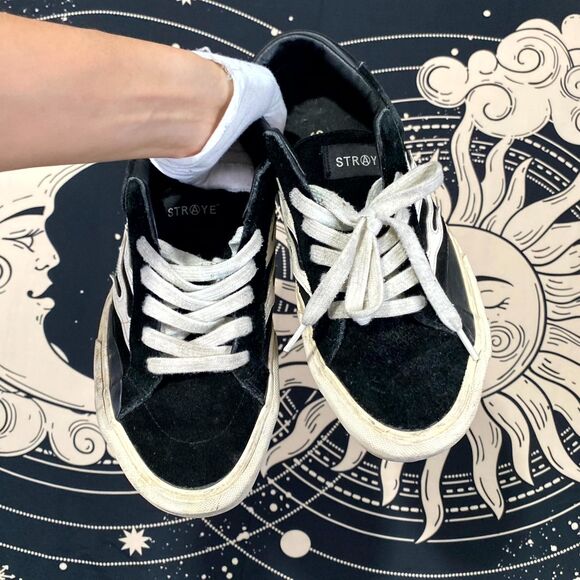 Straye Logan Athletic Sneaker Shoes Unisex M10/W11.5 Black Suede Skateboarding main image 5